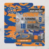 Pijltjes Pistool Uitnodiging (Voorkant / Achterkant)