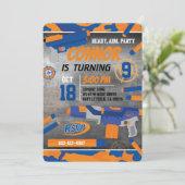 Pijltjes Pistool Uitnodiging (Staand voorkant)