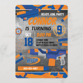 Pijltjes Pistool Uitnodiging