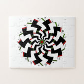 Pijltjespunt Zigzag Ontwerp Legpuzzel (Horizontaal)