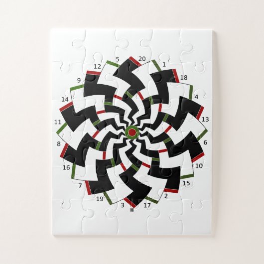 Pijltjespunt Zigzag Ontwerp Legpuzzel (Verticaal)