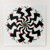 Pijltjespunt Zigzag Ontwerp Legpuzzel (Horizontaal)