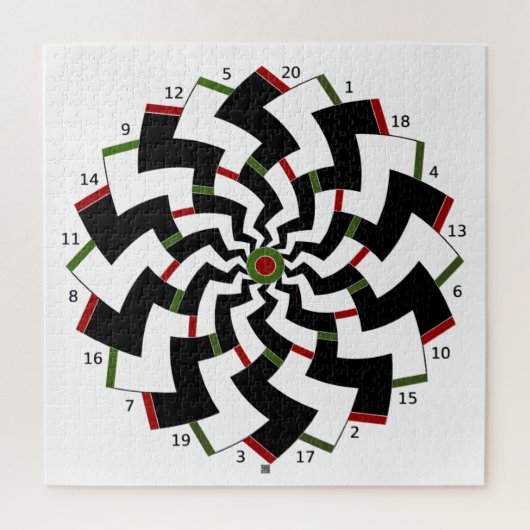 Pijltjespunt Zigzag Ontwerp Legpuzzel (Verticaal)