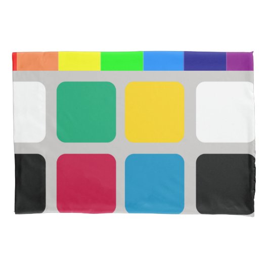 Pijlvormig Hoesje Vierkant streep kleurig Kussensloop (Voorkant)