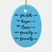 Pijlwoorden keramisch ornament (Voorkant)