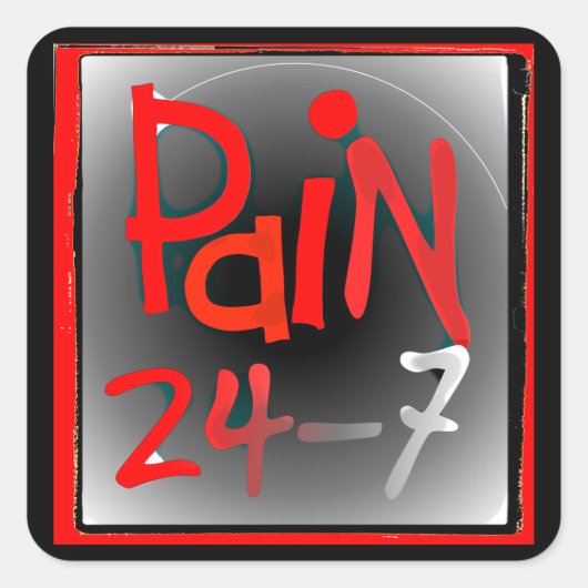 Pijn 24/7 stickers - chronische onzichtbare aandoe (Voorkant)