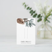 PIJN CONE TREE BRANCH FOREST HAIR CLIP DISPLAY VISITEKAARTJE (Staand voorkant)