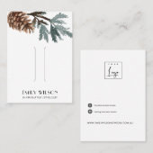 PIJN CONE TREE BRANCH FOREST HAIR CLIP DISPLAY VISITEKAARTJE (Voorkant / Achterkant)