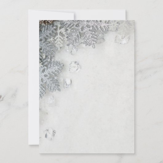 Pijn Cones, Snowflakes RSVP Uitnodiging (Achterkant)