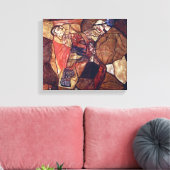 Pijn, de Doodsstrijd door Egon Schiele Canvas Afdruk (Insitu (Woonkamer))