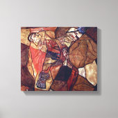 Pijn, de Doodsstrijd door Egon Schiele Canvas Afdruk (Voorkant)