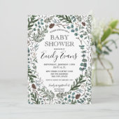 Pijn en Eucalyptus Baby shower Kaart (Staand voorkant)