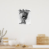 Pijn en frustratie - Potlood Schets Poster (Keuken)