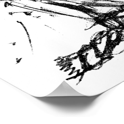 Pijn en frustratie - Potlood Schets Poster (Hoek)