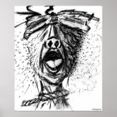 Pijn en frustratie - Potlood Schets Poster (Voorkant)