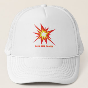 Pijn en Kracht Explosie Streetwear Grafische T-shi Trucker Pet