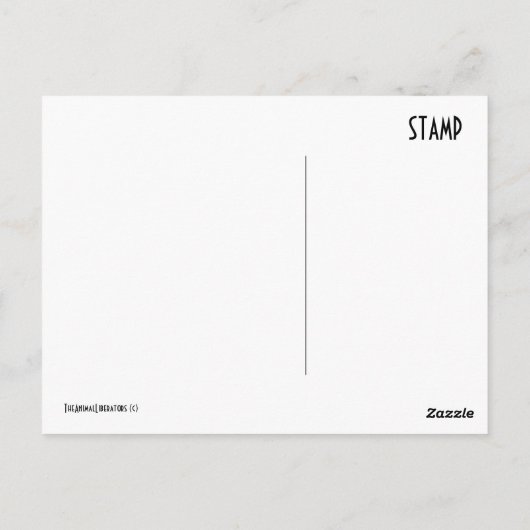 Pijn en lijden briefkaart (Achterkant)