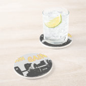 Pijn en pijn zandsteen onderzetter (Zijkant)