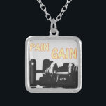 Pijn en pijn zilver vergulden ketting<br><div class="desc">Pijn en winst Sport Fitness Ketting.</div>