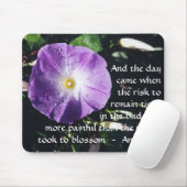 Pijn en risico - Anais Nin - mousepad Muismat (Met muis)