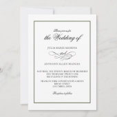 Pijn en sneeuw Eenvoudige uitnodiging (Voorkant)