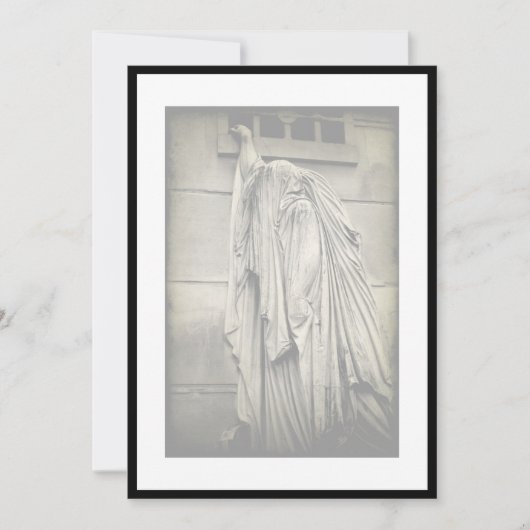 Pijn en verdriet Uitnodiging voor begrafenisaankon (Voorkant)