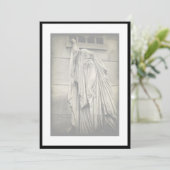 Pijn en verdriet Uitnodiging voor begrafenisaankon (Staand voorkant)