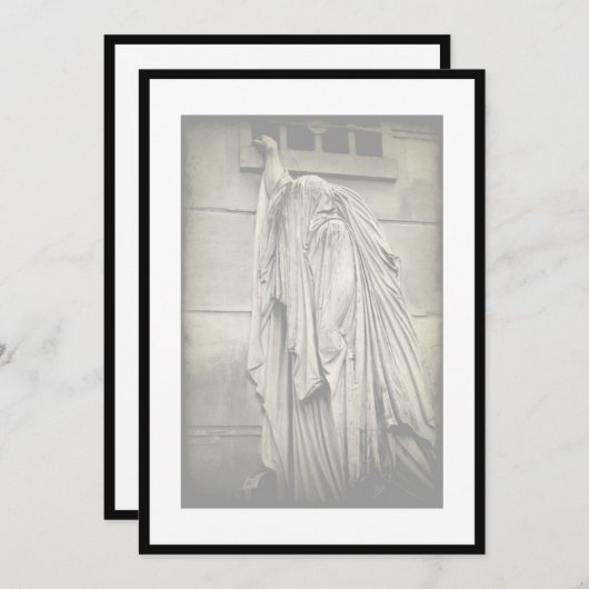 Pijn en verdriet Uitnodiging voor begrafenisaankon (Voorkant / Achterkant)