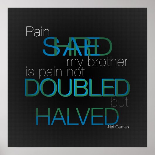 Pijn gedeeld Poster (Voorkant)