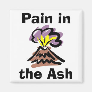 Pijn in de ash-IJslandse vulkaan Magneet