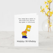 Pijn in de kont, Happy Birthday Kaart (Gele Bloem)