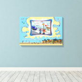 Pijn In De Nek | Beterschap 18x12 Canvasprint  Canvas Afdruk (Insitu (Houten vloer))
