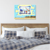 Pijn In De Nek | Beterschap 24x16 Canvas Afdruk (Insitu (Slaapkamer))