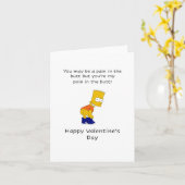 Pijn in het kont, Happy Valentijnsdag Kaart (Gele Bloem)