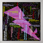 Pijn in pijn gaat weg poster (Voorkant)