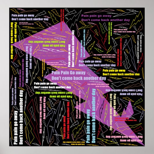 Pijn in pijn gaat weg poster (Voorkant)