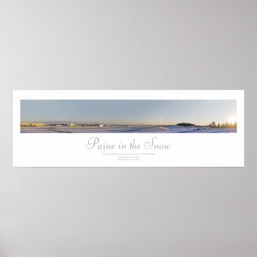 Pijn in sneeuwdruk poster (Voorkant)