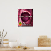 Pijn is goed - Totaal Chil Head Canvas Poster (Keuken)