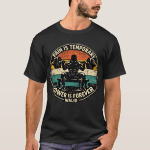 Pijn is tijdelijk, kracht is voor altijd Gym motiv T-shirt