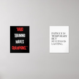 Pijn is tijdelijk, maar succes is blijvend muurkunst sets