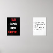 Pijn is tijdelijk, maar succes is blijvend muurkunst sets (Voorkant)