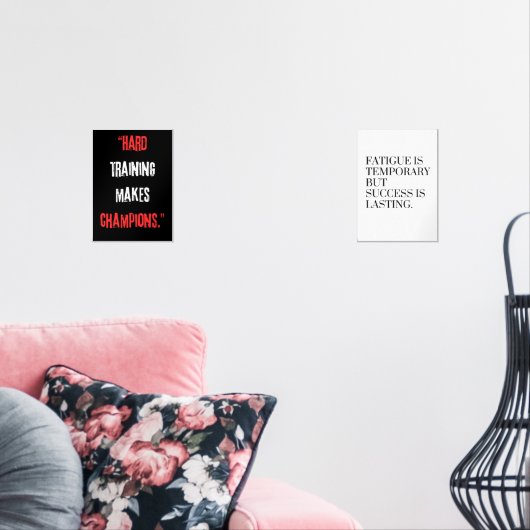 Pijn is tijdelijk, maar succes is blijvend muurkunst sets (Woonkamer)