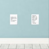 Pijn is tijdelijk, maar succes is blijvend muurkunst sets (Houten vloer)