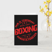 Pijn is tijdelijk werk hard boxing Fight Easy Honi Kaart (Gele Bloem)