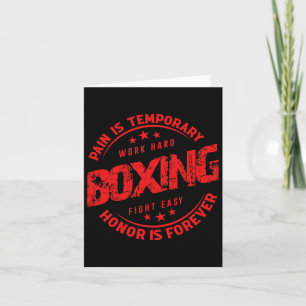 Pijn is tijdelijk werk hard boxing Fight Easy Honi Kaart