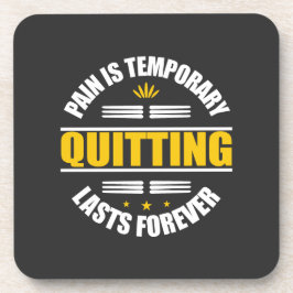 Pijn is voor altijd tijdelijk uitzenden bier onderzetter