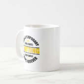 Pijn is voor altijd tijdelijk uitzenden koffiemok (Voorkant links)