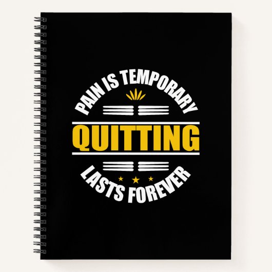 Pijn is voor altijd tijdelijk uitzenden notitieboek (Voorkant)