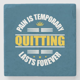 Pijn is voor altijd tijdelijk uitzenden stenen onderzetter