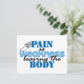 Pijn is zwakte die het lichaam achterlaat - spoor briefkaart (Staand voorkant)